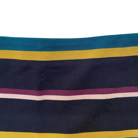 Ann Taylor Factory Petite Striped Pencil Skirt Navy Multicolor 2P - Picture 7 of 10